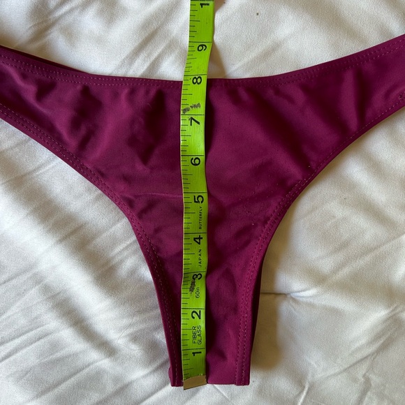 Wine red burgundy two piece bikini bathing suit - Picture 3 of 7